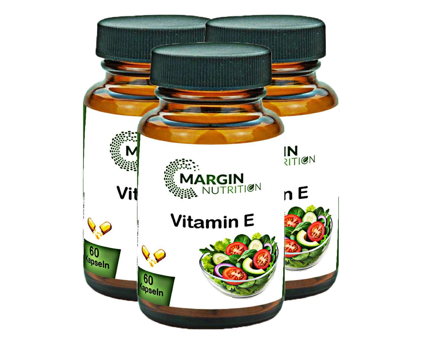 Vitamin E / Hochdosiert 30 mg α-TE pro Tagesdosis (30, 60, 2x60, 3x60 Vegane Kapseln)