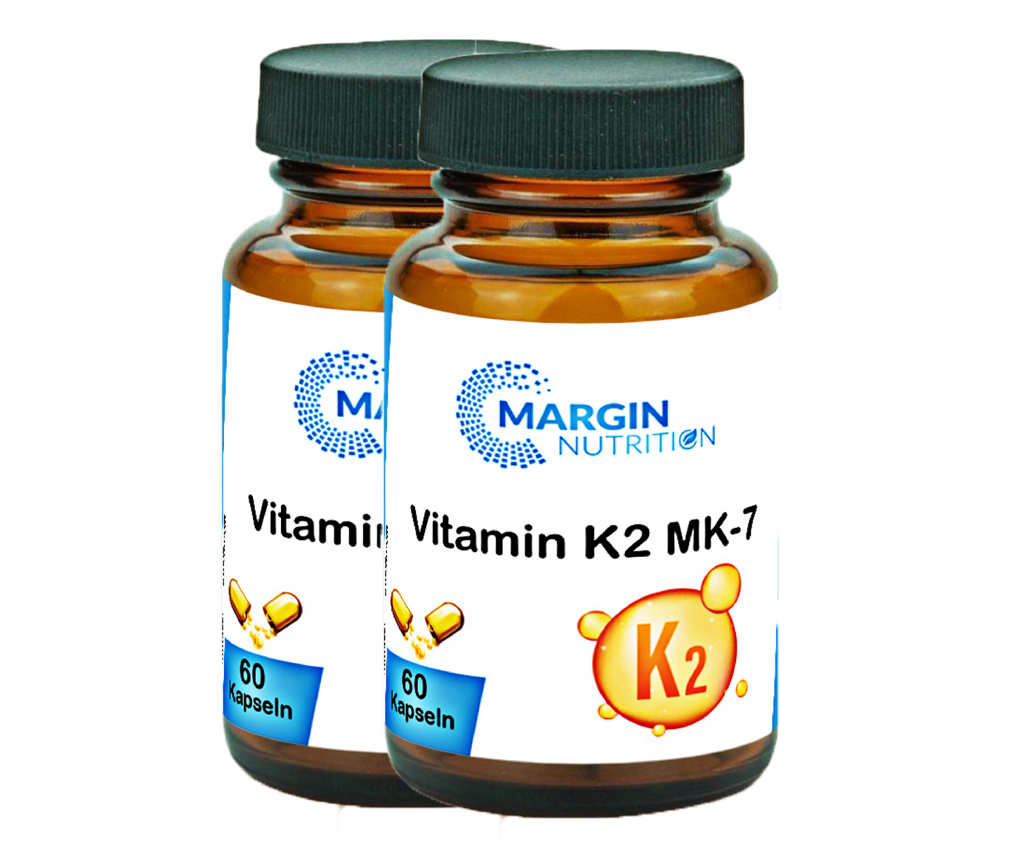 Vitamin K2 MK-7 / Hochdosiert 200 µg pro Tagesdosis (30, 60, 2x60, 3x60 Vegane Kapseln)