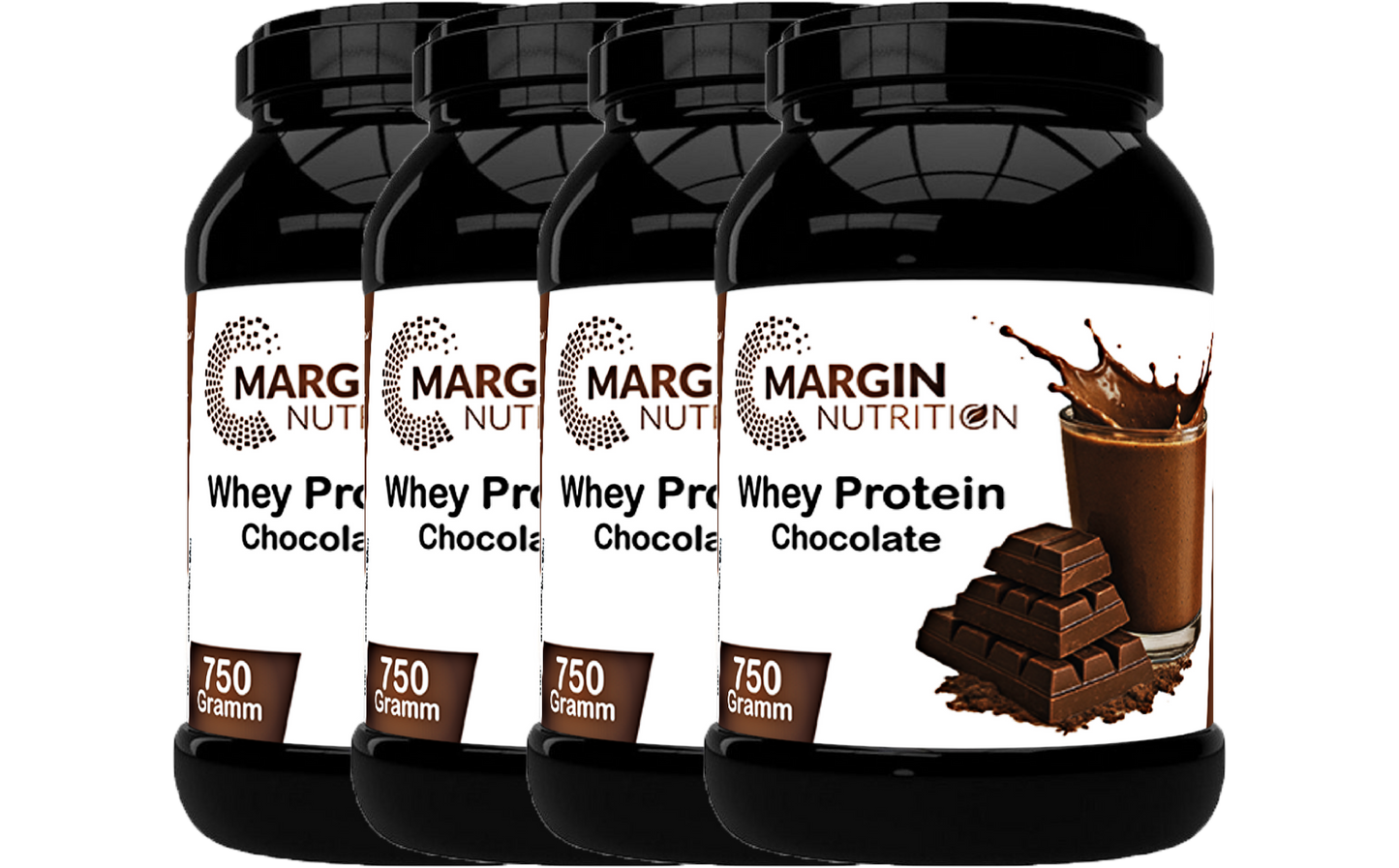 Whey Protein Chocolate – Hochwertiges Molkenprotein | 400 g, 750 g, 2×750 g, 4×750 g