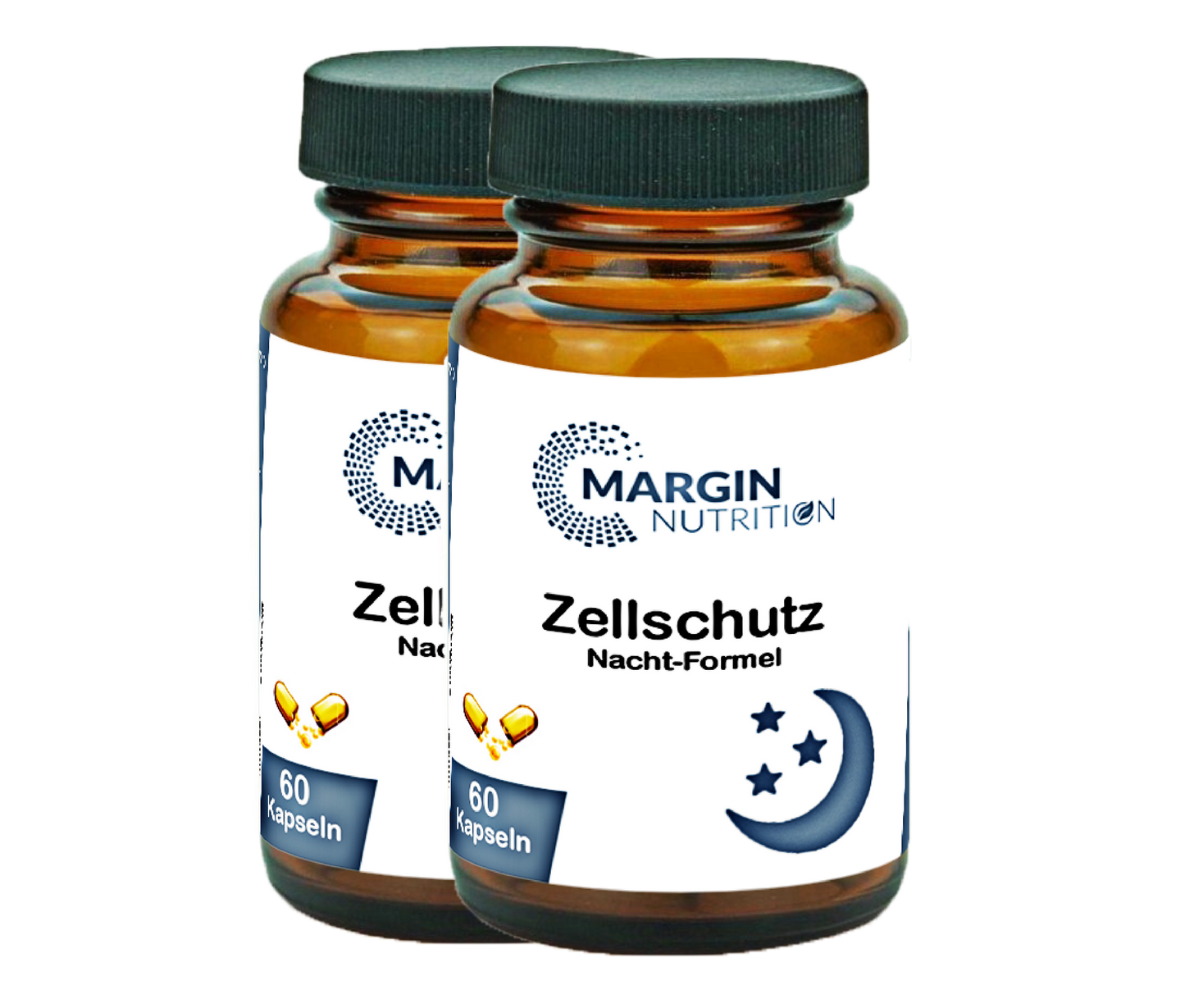 Zellschutz Nacht-Formel / Mit Melatonin, MSM, Coenzym Q10 und Vitamin C (30, 60, 2x60, 3x60 Vegane Kapseln)