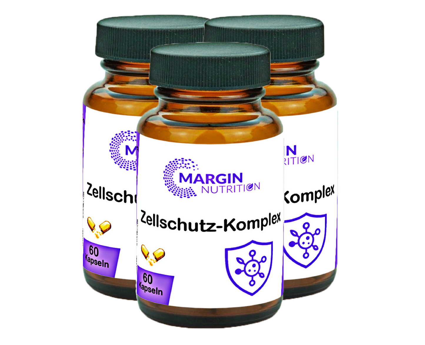 Zellschutz-Komplex / Mit Vitamin E, Vitamin C, Zink, Selen, Coenzym Q10 und Oligomere Proanthocyanidine (OPC) (30, 60, 2x60, 3x60 Vegane Kapseln)