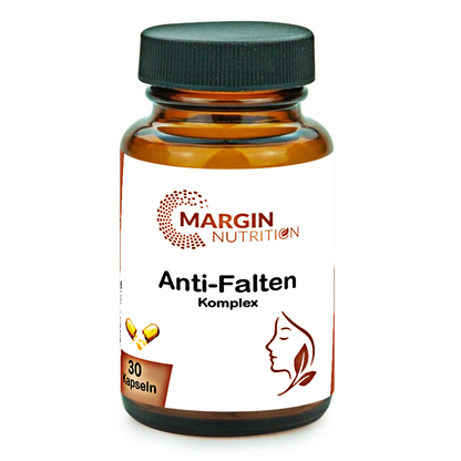 Anti-Falten Komplex / Mit Vitamin C, Vitamin E, Zink, Vitamin B7 (Biotin) und Oligomere Proanthocyanidine (OPC) (30, 60, 2x60, 3x60 Vegane Kapseln)