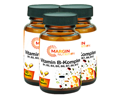 Vitamin B-Komplex / Mit allen 8 B-Vitaminen (30, 60, 2x60, 3x60 Vegane Kapseln)
