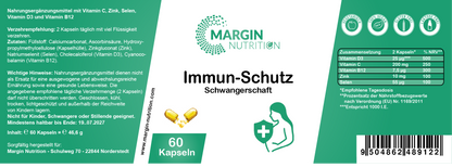 Immun-Schutz Schwangerschaft / Mit Vitamin C, Vitamin D3, Zink, Selen und Vitamin B12 (30, 60, 2x60, 3x60 Vegane Kapseln)