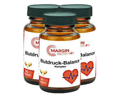 Blutdruck-Balance Komplex / Mit Coenzym Q10, Magnesium und Vitamin C (30, 60, 2x60, 3x60 Vegane Kapseln)