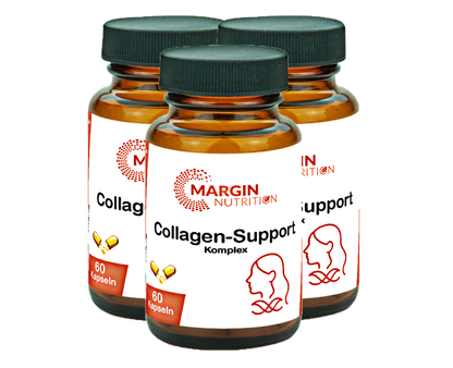 Collagen-Support Komplex / Mit Coenzym Q10, Vitamin C, MSM und Vitamin B7 (Biotin) (30, 60, 2x60, 3x60 Vegane Kapseln)