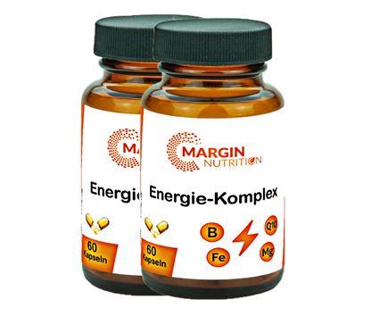 Energie-Komplex / Mit allen 8 B-Vitaminen, Magnesium, Eisen und Coenzym Q10 (30, 60, 2x60, 3x60 Vegane Kapseln)
