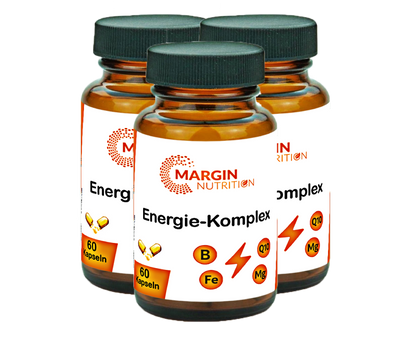 Energie-Komplex / Mit allen 8 B-Vitaminen, Magnesium, Eisen und Coenzym Q10 (30, 60, 2x60, 3x60 Vegane Kapseln)