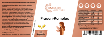 Frauen-Komplex / Mit allen 8 B-Vitaminen, Eisen und Zink (30, 60, 2x60, 3x60 Vegane Kapseln)