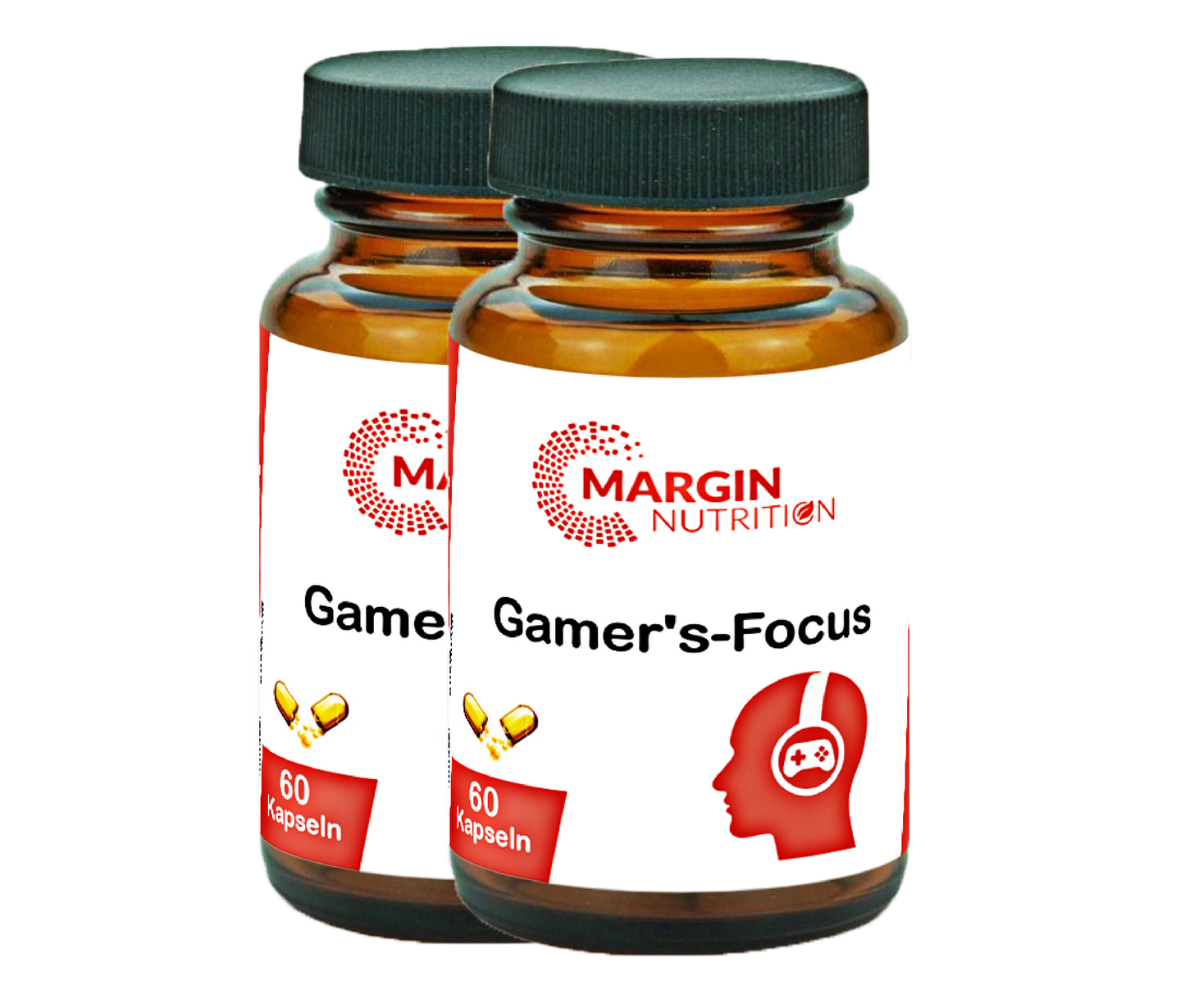 Gamer's-Focus / Mit Koffein, Magnesium, Coenzym Q10, Vitamin B3 (Niacin), Zink und Vitamin B12 (30, 60, 2x60, 3x60 Vegane Kapseln)