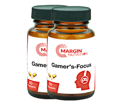 Gamer's-Focus / Mit Koffein, Magnesium, Coenzym Q10, Vitamin B3 (Niacin), Zink und Vitamin B12 (30, 60, 2x60, 3x60 Vegane Kapseln)