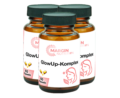 GlowUp-Komplex / Mit Vitamin B7 (Biotin), Vitamin C, Vitamin E, Zink und Oligomere Proanthocyanidine (OPC) (30, 60, 2x60, 3x60 Vegane Kapseln)