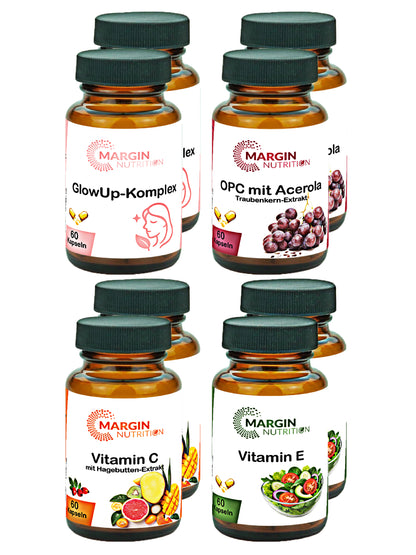 Glow & Strahlkraft Paket (4er) – Für natürliche Ausstrahlung & starken antioxidativen Schutz