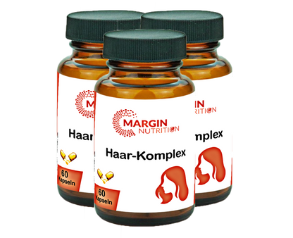 Haar-Komplex / Mit Kupfer, Zink, Selen und Biotin (Vitamin B7) (30, 60, 2x60, 3x60 Vegane Kapseln)