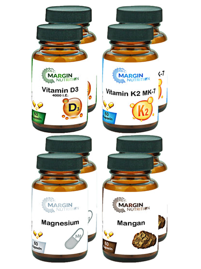 Knochen & Mineral Balance Paket (4er) – Für starke Knochen & einen ausgeglichenen Mineralstoffhaushalt