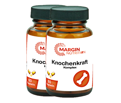 Knochenkraft Komplex / Mit Vitamin D3, Vitamin K2, Magnesium, Zink und Mangan (30, 60, 2x60, 3x60 Vegane Kapseln)