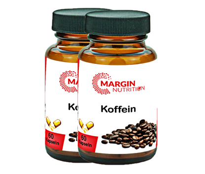 Koffein / Hochdosiert 200 mg pro Tagesdosis (30, 60, 2x60, 3x60 Vegane Kapseln)