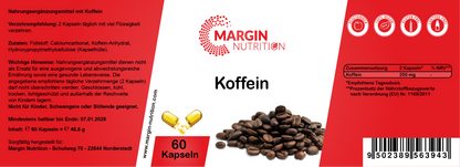 Koffein / Hochdosiert 200 mg pro Tagesdosis (30, 60, 2x60, 3x60 Vegane Kapseln)