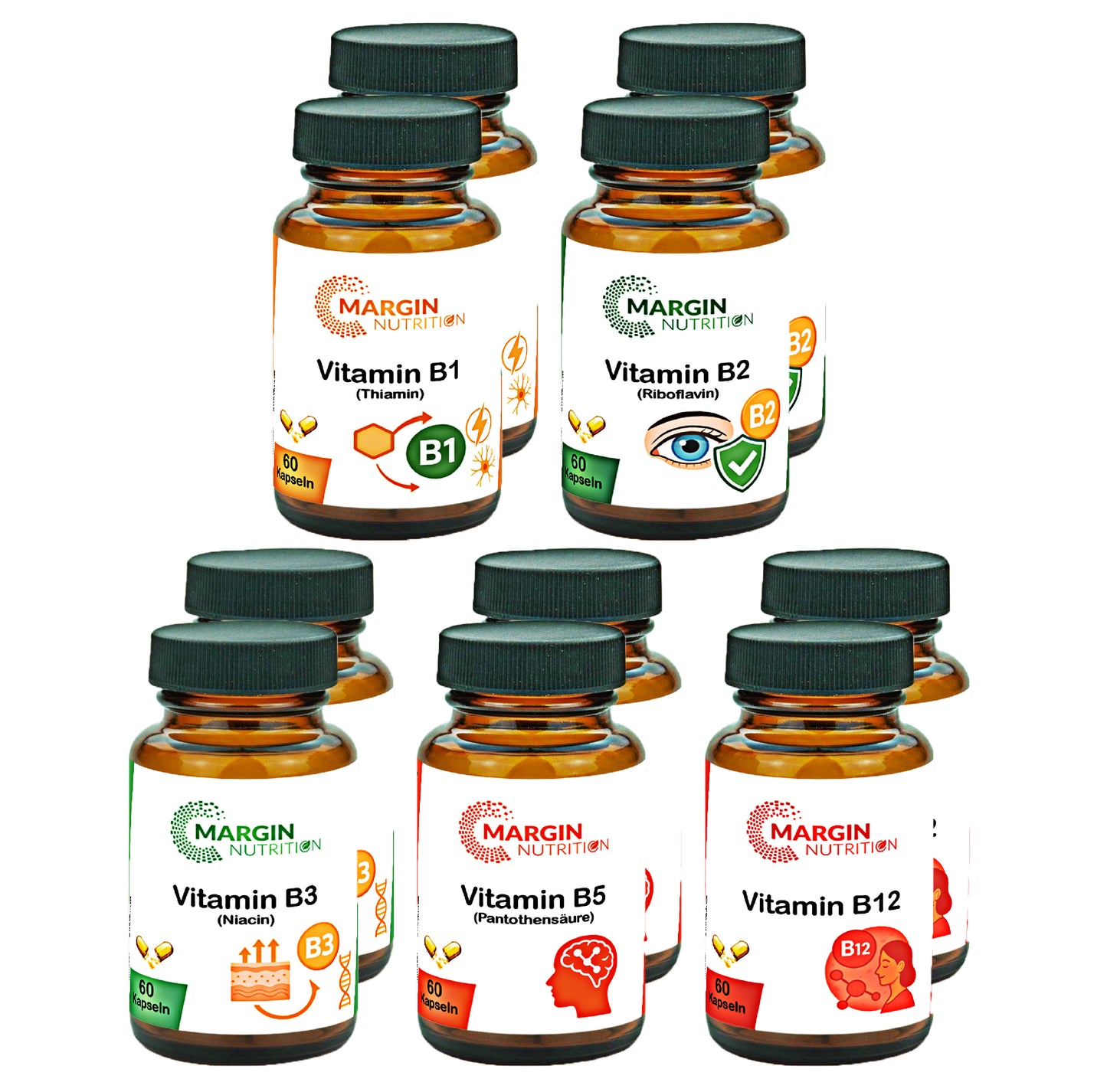 B-Vitamin Performance Paket (5er) – Für maximale Energie & einen aktiven Stoffwechsel