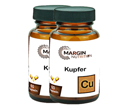 Kupfer / Hochdosiert 2 mg pro Tagesdosis (30, 60, 2x60, 3x60 Vegane Kapseln)