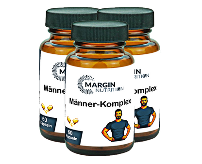 Männer-Komplex / Mit Zink, Selen, Vitamin D3, Vitamin B12 und Coenzym Q10 (30, 60, 2x60, 3x60 Vegane Kapseln)