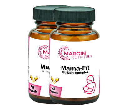 Mama-Fit Stillzeit-Komplex / Mit allen 8 B-Vitaminen, Vitamin C, Vitamin D3 und Coenzym Q10 (30, 60, 2x60, 3x60 Vegane Kapseln)