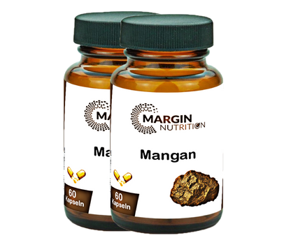 Mangan / Hochdosiert 3 mg pro Tagesdosis (30, 60, 2x60, 3x60 Vegane Kapseln)