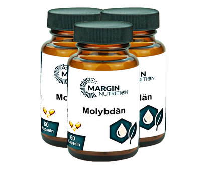 Molybdän / Hochdosiert 250 µg pro Tagesdosis (30, 60, 2x60, 3x60 Vegane Kapseln)