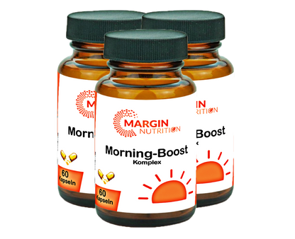 Morning-Boost Komplex / Mit Koffein, B-Vitaminen, Vitamin C und Zink (30, 60, 2x60, 3x60 Vegane Kapseln)