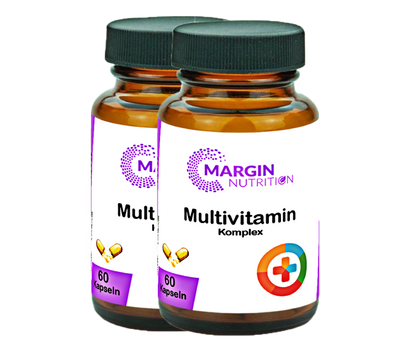Multivitamin Komplex / Mit Vitaminen, Mineralstoffen und Pflanzenextrakten (30, 60, 2x60, 3x60 Vegane Kapseln)