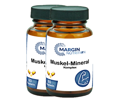 Muskel-Mineral Komplex / Mit Magnesium, Zink, Vitamin B12 und Vitamin D3 (30, 60, 2x60, 3x60 Vegane Kapseln)