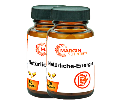 Natürliche-Energie / Mit B-Vitaminen, Coenzym Q10, Oligomere Proanthocyanidine (OPC) und Ashwagandha-Extrakt (30, 60, 2x60, 3x60 Vegane Kapseln)