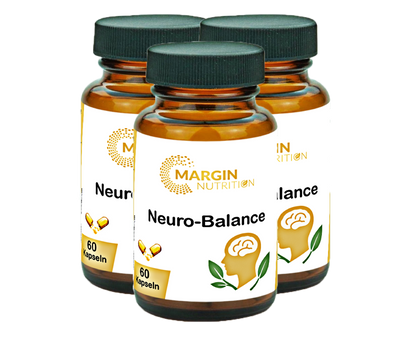 Neuro-Balance / Mit allen 8 B-Vitaminen, Ashwagandha, Magnesium und Vitamin C (30, 60, 2x60, 3x60 Vegane Kapseln)