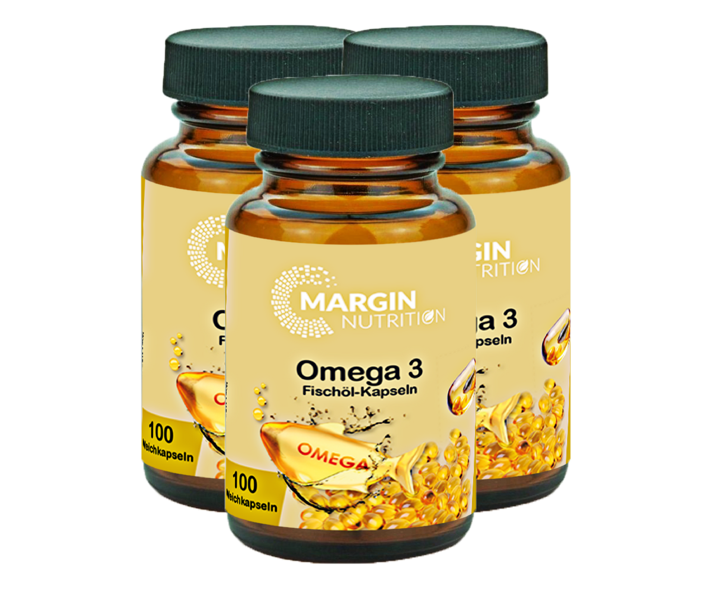 Omega-3 Fischöl / 1080 mg EPA und 720 mg DHA pro Tagesdosis (60, 100, 300, 500 Weichkapseln)