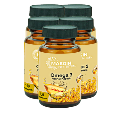 Omega-3 Fischöl / 1080 mg EPA und 720 mg DHA pro Tagesdosis (60, 100, 300, 500 Weichkapseln)