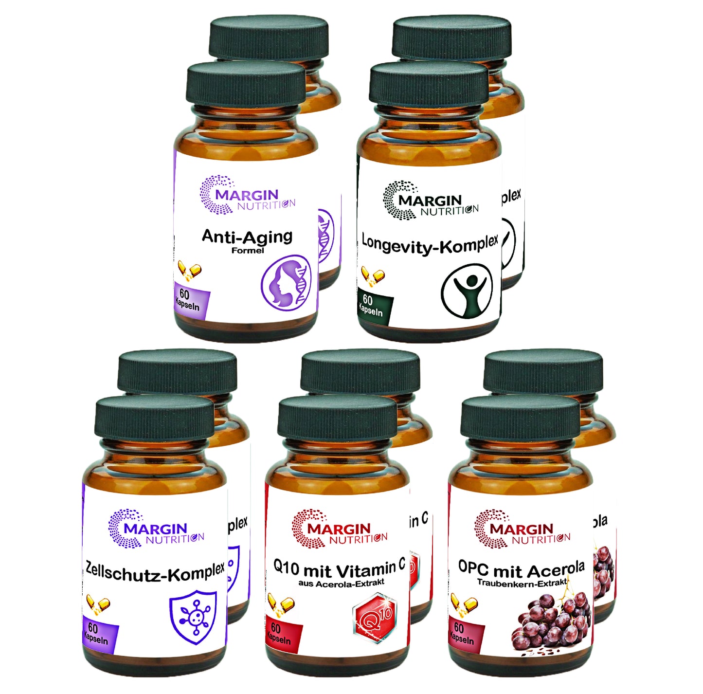 Premium Anti-Aging Komplettpaket (5er) – Für ganzheitlichen Zellschutz & nachhaltige Vitalität