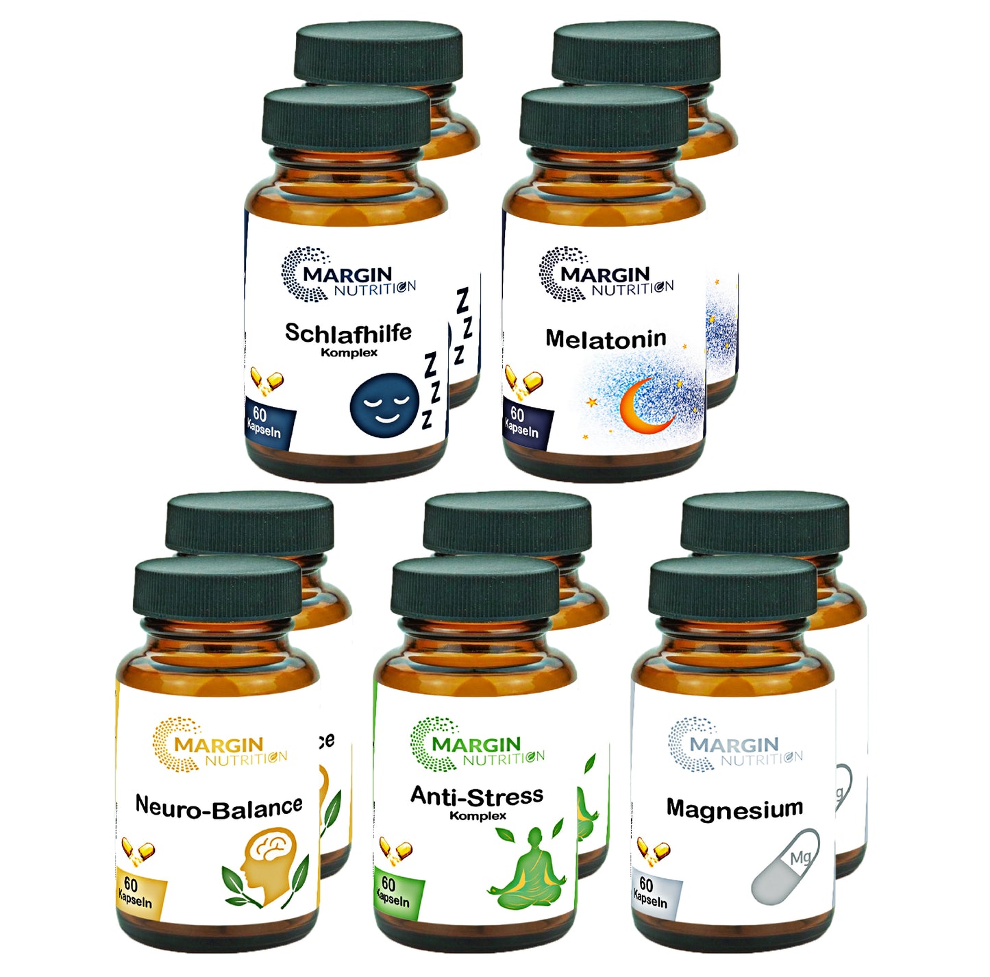 Premium Schlaf & Regeneration Komplettpaket (5er) – Für tiefen Schlaf & ganzheitliche nächtliche Erholung