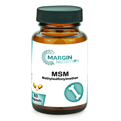 Methylsulfonylmethan (MSM) / Hochdosiert 1000 mg pro Tagesdosis (30, 60, 2x60, 3x60 Vegane Kapseln)