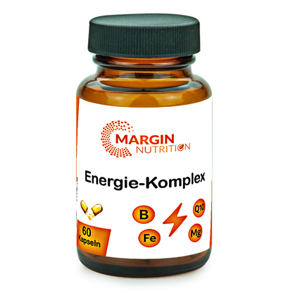 Energie-Komplex / Mit allen 8 B-Vitaminen, Magnesium, Eisen und Coenzym Q10 (30, 60, 2x60, 3x60 Vegane Kapseln)