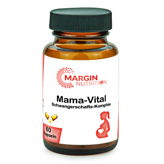 Mama-Vital Schwangerschafts-Komplex / Mit Folsäure, Eisen, Jod, Biotin, Vitamin B12 und Vitamin D3 (30, 60, 2x60, 3x60 Vegane Kapseln)