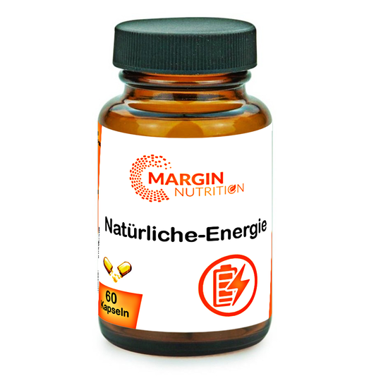 Natürliche-Energie / Mit B-Vitaminen, Coenzym Q10, Oligomere Proanthocyanidine (OPC) und Ashwagandha-Extrakt (30, 60, 2x60, 3x60 Vegane Kapseln)