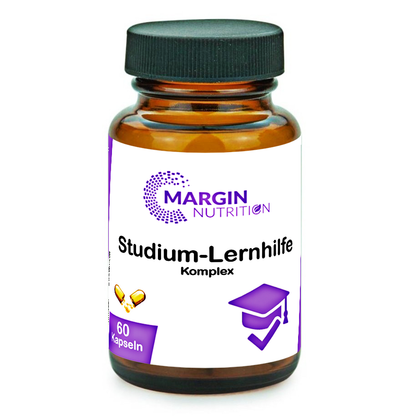 Studium-Lernhilfe Komplex / Mit allen 8 B-Vitaminen, Vitamin C, Jod und Coenzym Q10 (30, 60, 2x60, 3x60 Vegane Kapseln)
