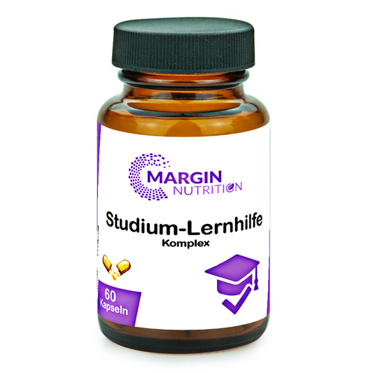 Studium-Lernhilfe Komplex / Mit allen 8 B-Vitaminen, Vitamin C, Jod und Coenzym Q10 (30, 60, 2x60, 3x60 Vegane Kapseln)