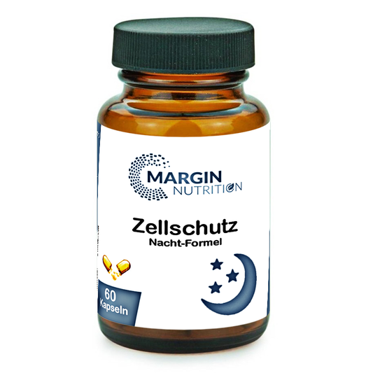Zellschutz Nacht-Formel / Mit Melatonin, MSM, Coenzym Q10 und Vitamin C (30, 60, 2x60, 3x60 Vegane Kapseln)