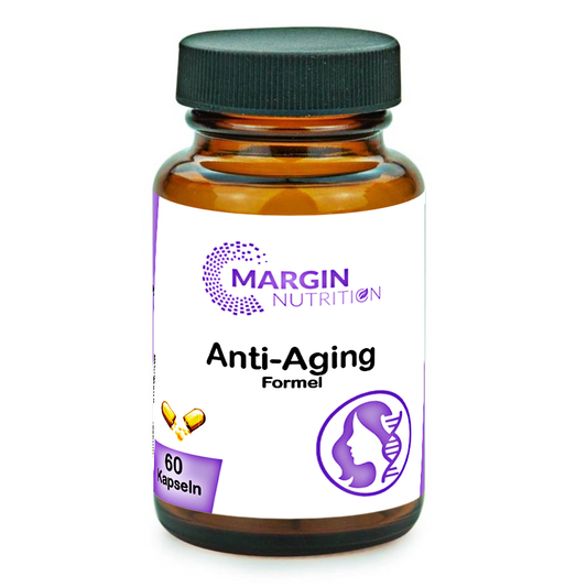 Anti-Aging Formel / Mit Coenzym Q10, Vitamin A, Vitamin E, Vitamin C, Vitamin B7 (Biotin) und Traubenkernextrakt (OPC) (30, 60, 2x60, 3x60 Vegane Kapseln)