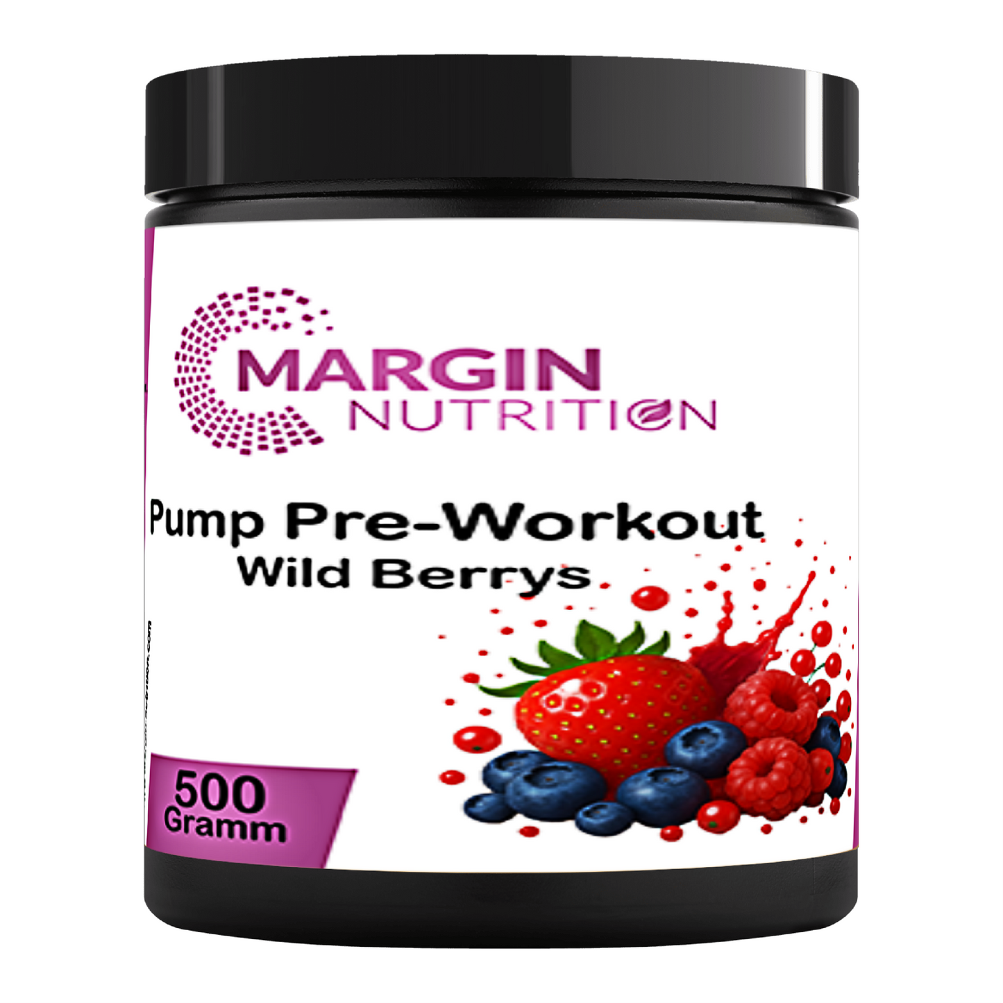 Pump Pre-Workout Wild Berrys – Pump-Booster für intensives Training | 250 g, 500 g, 2×500 g, 4×500 g