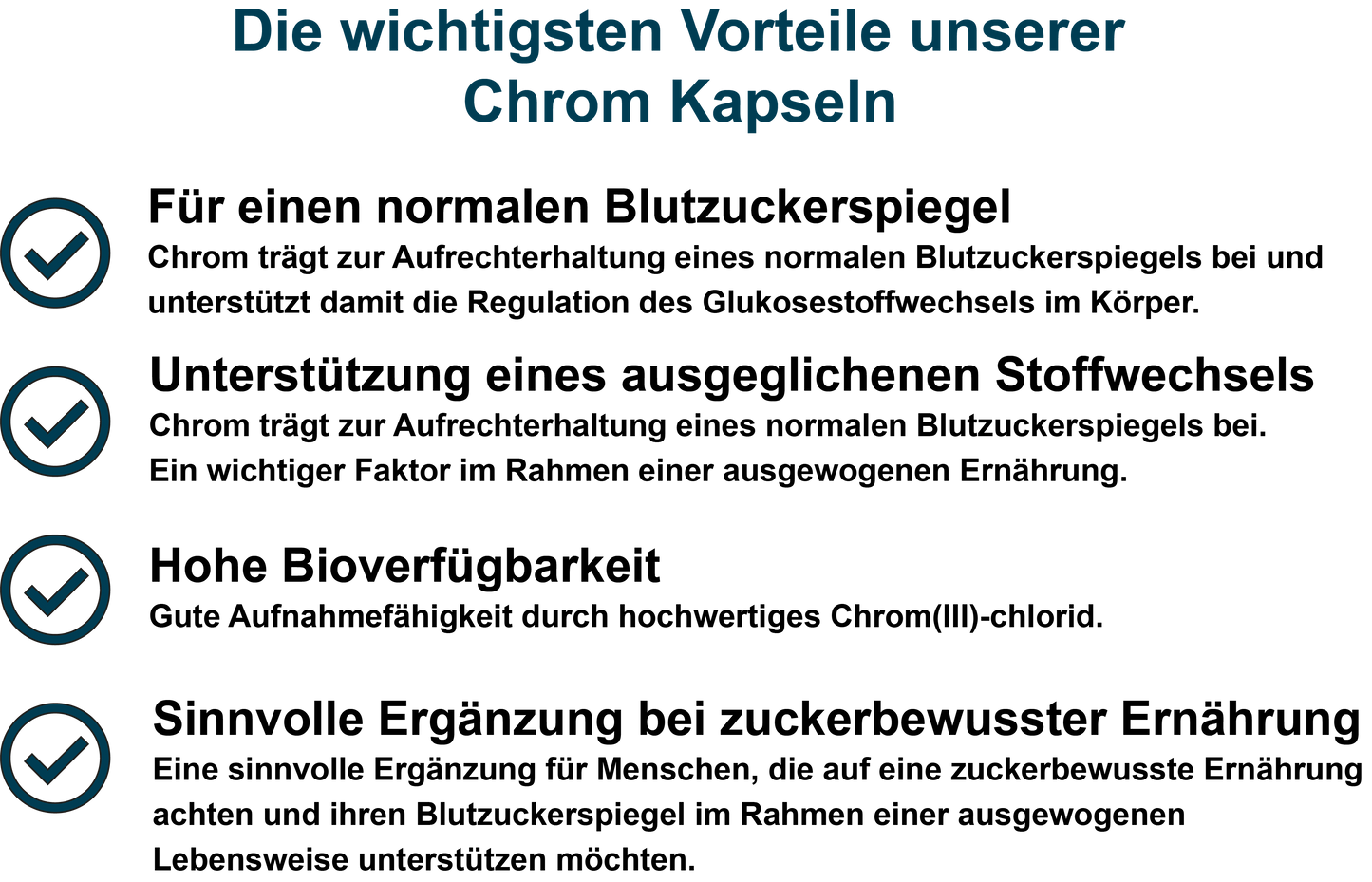 Chrom – Hochdosiert 150 µg pro Tagesdosis | 30, 60, 2×60, 3×60 vegane Kapseln