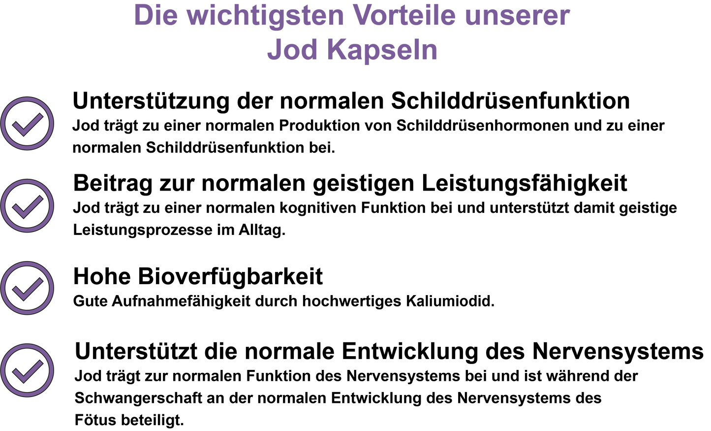 Jod – Hochdosiert 200 µg pro Tagesdosis | 30, 60, 2×60, 3×60 vegane Kapseln