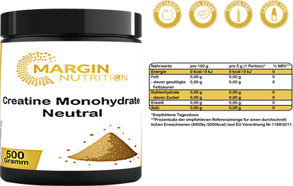 Kreatin Monohydrat – 100 % reines, micronisiertes Kreatin | 250 g, 500 g, 2×500 g, 4×500 g