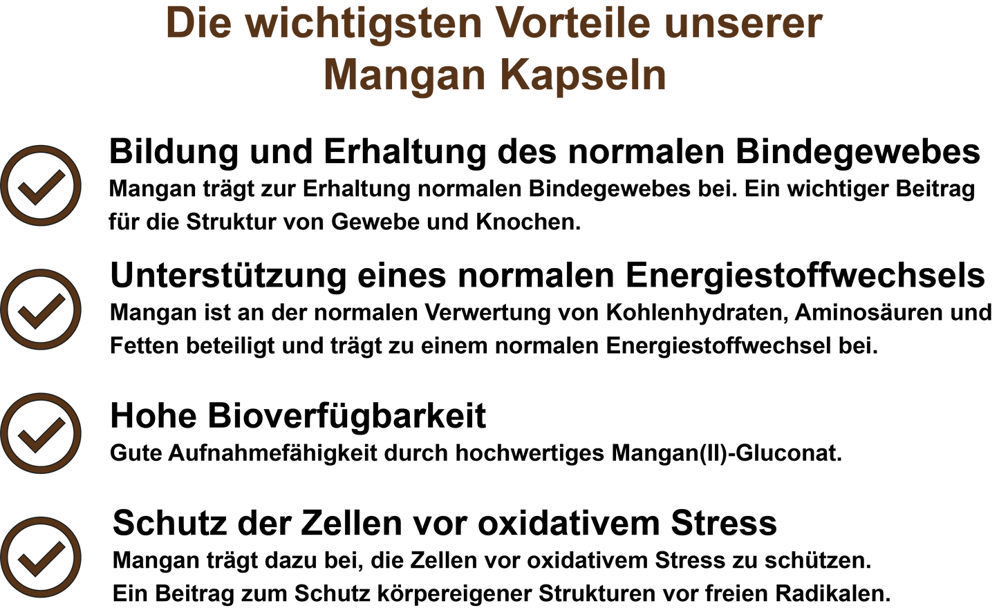 Mangan – Hochdosiert 3 mg pro Tagesdosis | 30, 60, 2×60, 3×60 vegane Kapseln